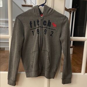 Abercrombie Kids Gray Hoodie with Red Logo